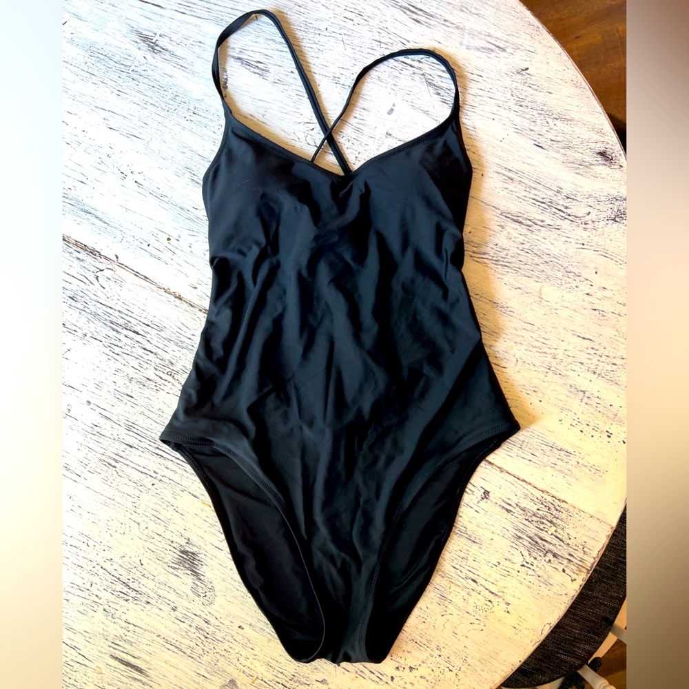 Aerie Black One-Piece Swimsuit - Size Medium